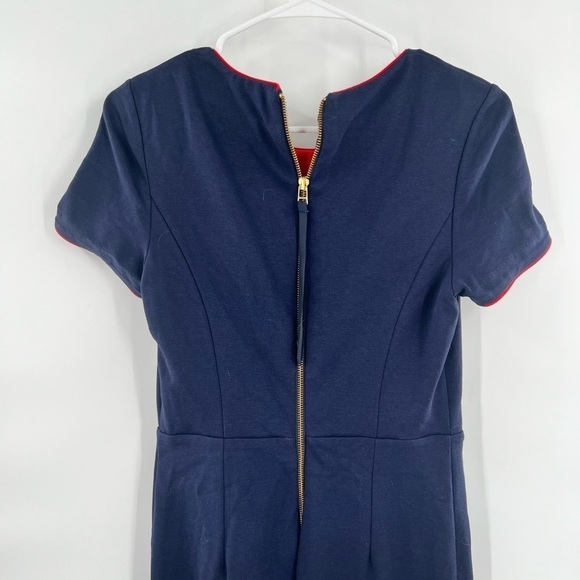 Boden Marianna Dress Women’s Size US 6 Navy Blue With Red Trim Lined / Form Fit - Picture 4 of 10